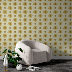 Papel de Parede Arabesco Dourado