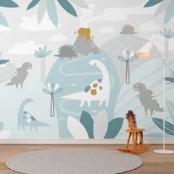 papel de parede infantil dinossauros