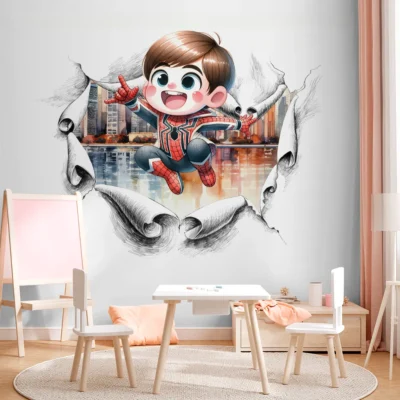 Papel de Parede Mural Infantil Homem Aranha