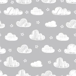 papel de parede nuvens quarto infantil