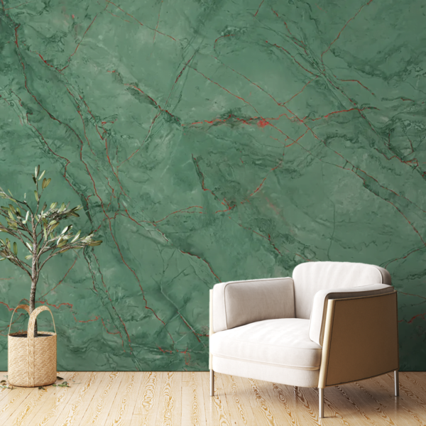 papel de parede mármore verde
