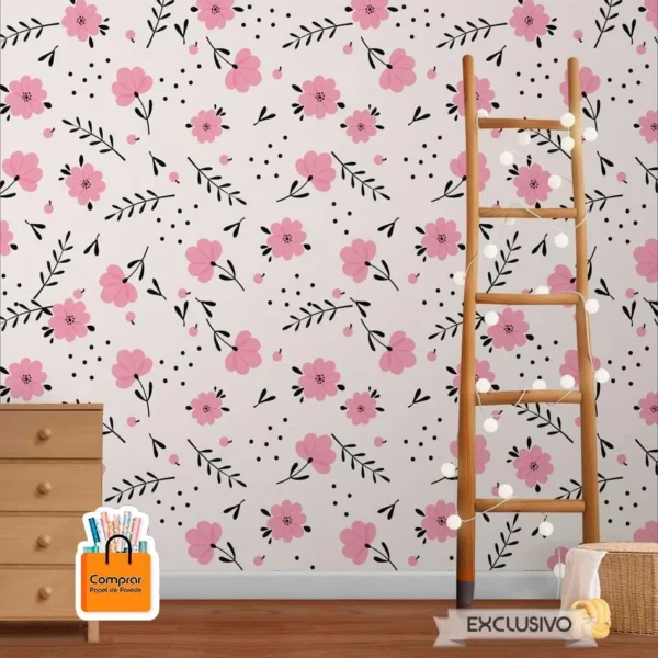 Painel Floral Delicado Quarto Infantil