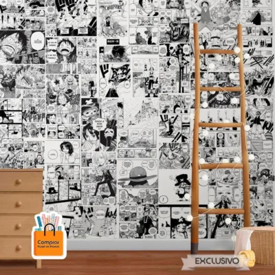 papel de parede manga monocromatico comprar papel de parede Papel de Parede Manga Comics Monocromatico Adolescentes Criancas comprar papel de parede.webp