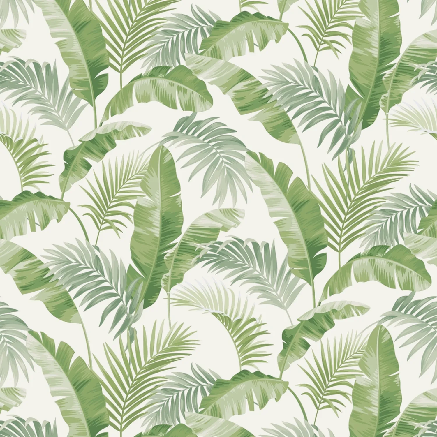 papel de parede floral verde tropical