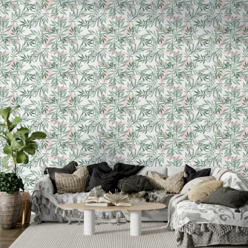 papel de parede flores tropicais elegantes