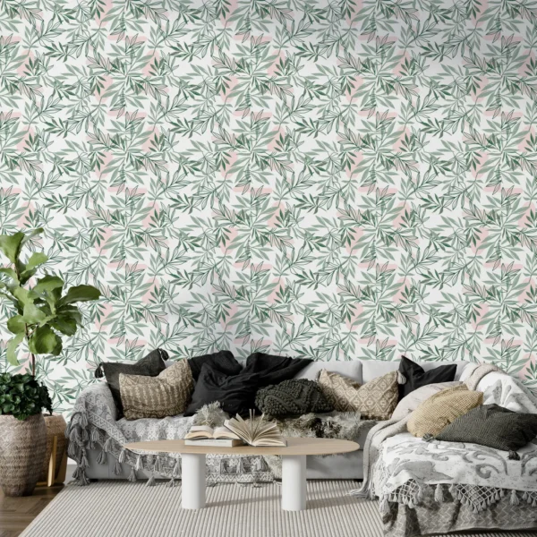 papel de parede flores tropicais elegantes