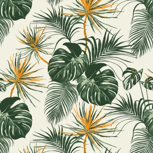 papel de parede folhagem tropical