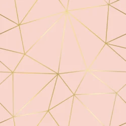 Papel de Parede Geométrico Zara Rosé Gold